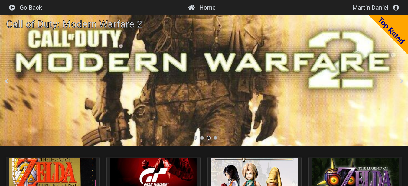 Videogames Store with Hooks