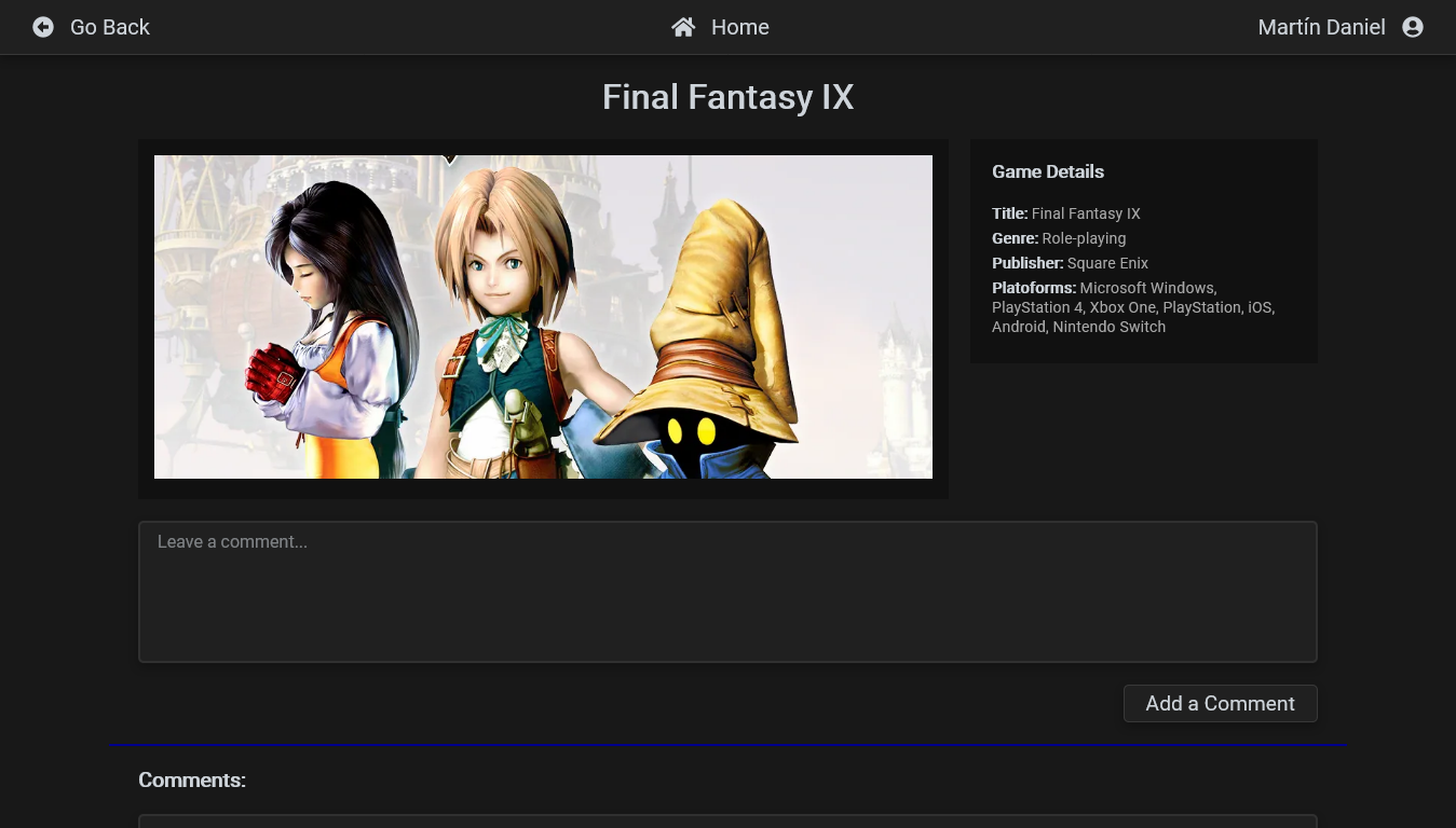 Videogames Store with Hooks